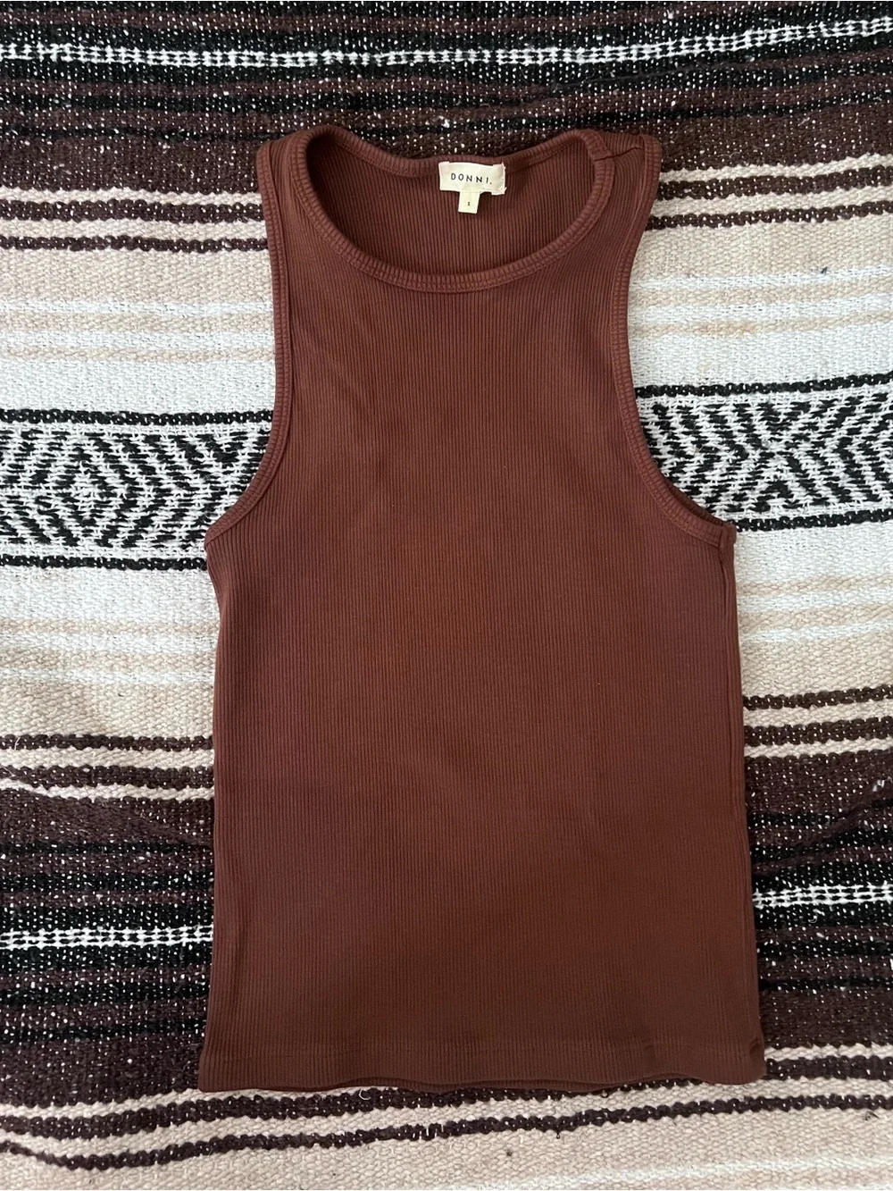 DONNI High Neck Rib Tank - Picture 1 of 3